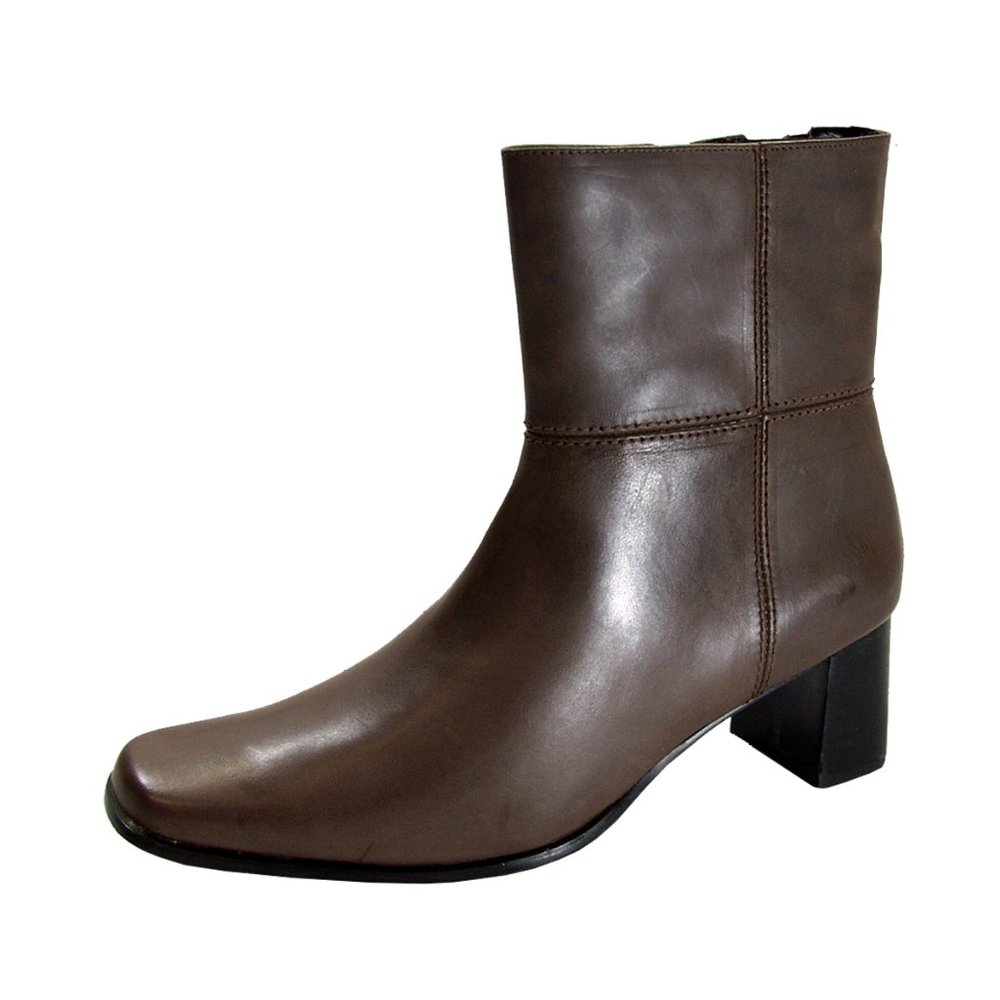 👢 PEERAGE Jade Women's Wide Width Side Zipper Leather Dress Booties 👢
